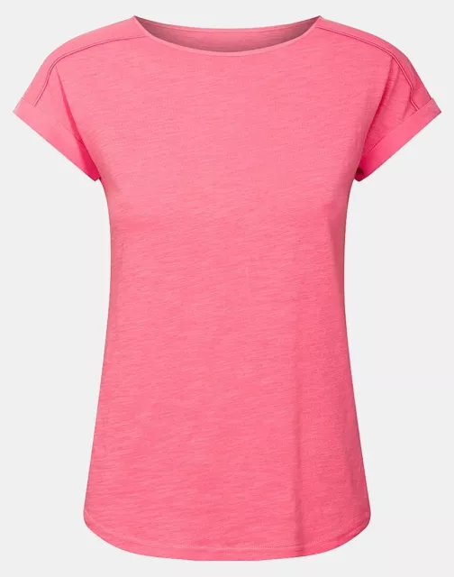 Ex Oasis Pink Satin Cuff Burnout T-Shirt Sizes 100% Cotton X Small To Medium