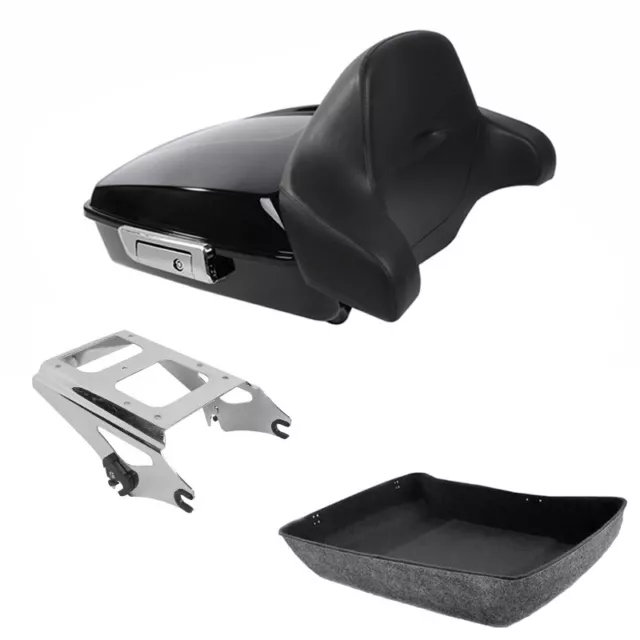 Chopped Trunk Backrest Mount Fit For Harley Tour Pak Road Electra Glide 2009-13