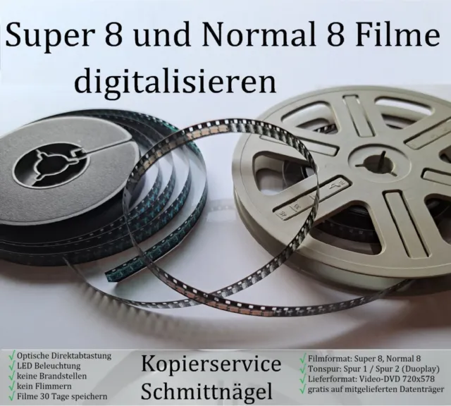Super 8 auf DVD / Super8 / Normal 8 / N8 / S8 / Schmalfilm, Filmtransfer