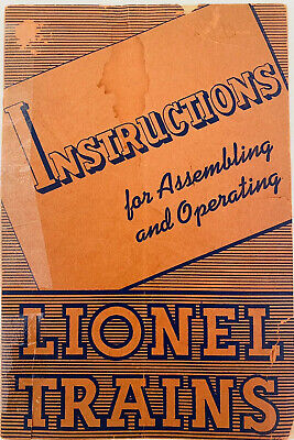 Lionel Trains Instructions 1941 For Assembling & Operating Vintage