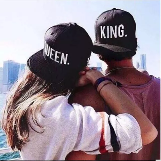 Mens Womens Couple KING QUEEN Snapback Hat Baseball Cap Fashion Hip-hop Hats 2