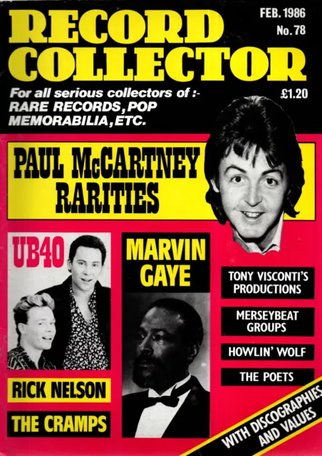 Record Collector Magazine 78 Feb 1986, Paul McCartney, UB40, Cramps, Visconti