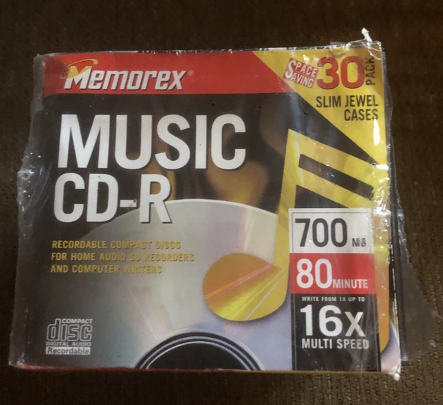 Memorex Music CD-R Recordable Blank CDs Write 700 MB 80 min Lot Of 29o  Po Ok