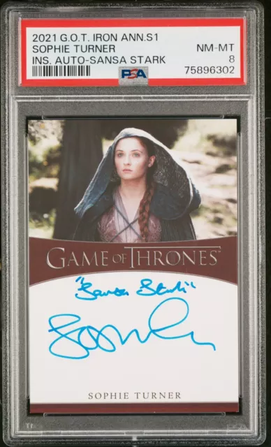 PSA 8 Game of Thrones SOPHIE TURNER as SANSA STARK Autograph Auto Inscription