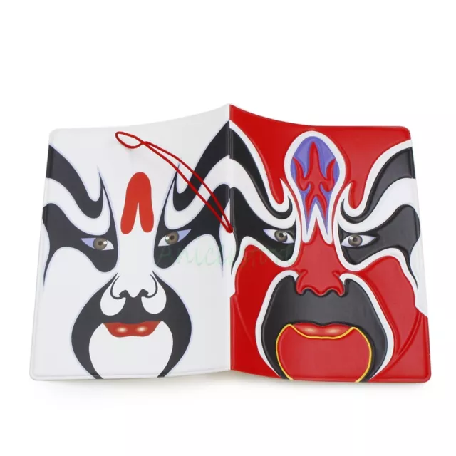 Chinese Style Beijing Opera Art Passport Holder Protect Cover Trip Document Case