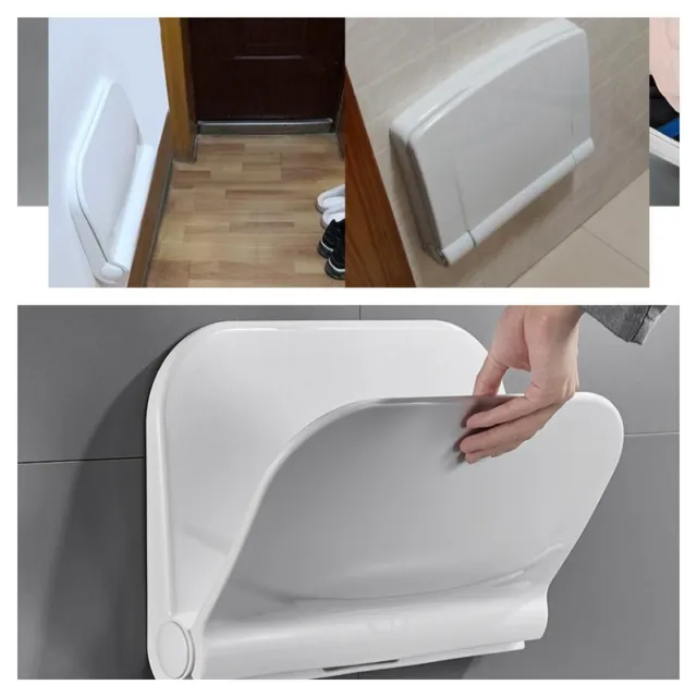 150 kg Duschklappsitz für Wandmontage Klappsitz Dusche hochklappbar Weiß
