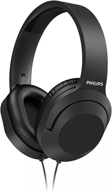 PHILIPS BLACK DJ Style Wired On Ear Foldable Headphones 19.99