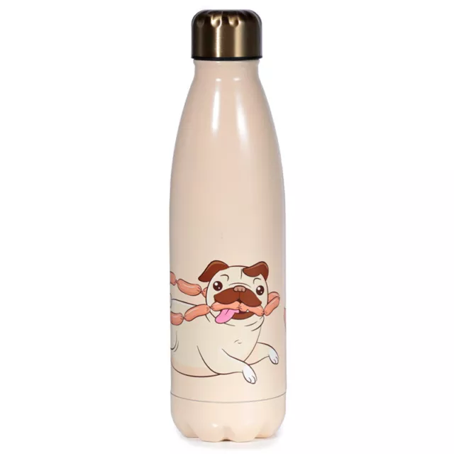 Reusable Stainless Steel Insulated Drinks Bottle 500ml - Mopps Pug