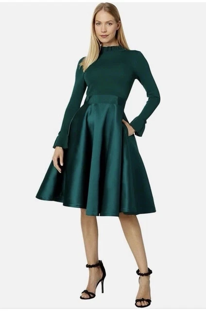 ted baker zadi dress green Alex Hogan wore a Ted Baker 'Zadi' Green Fit and Flare dress yesterday while covering the Platinum Jubilee. The dress is available online for $340. #alexhogan #tedbaker #foxnews #foxnewsfashion #