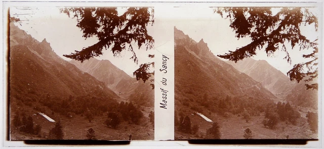 Massif du Sancy.Puy-de-Dôme.France.Vue stereo sur verre 6x13.Glass stereo view.
