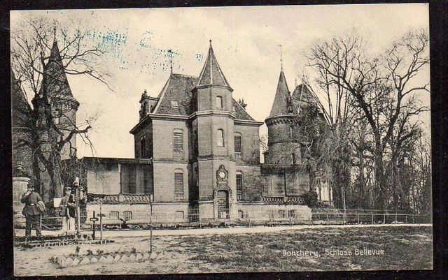 B314# Alte AK Feldpostkarte, Schloss Bellevue in Donchry, WK I, vom 08.03.1916