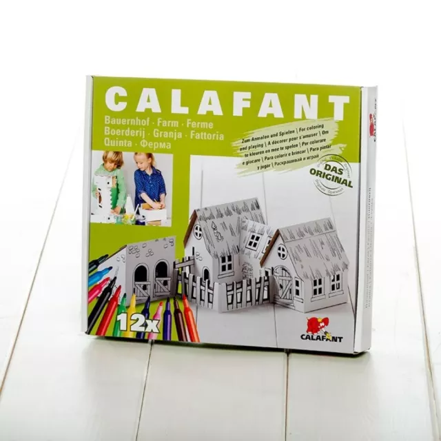 Bastel Set -kleiner Bauernhof- mit 12 Filzstiften, L. 36 x H. 29, T. 13,3 cm