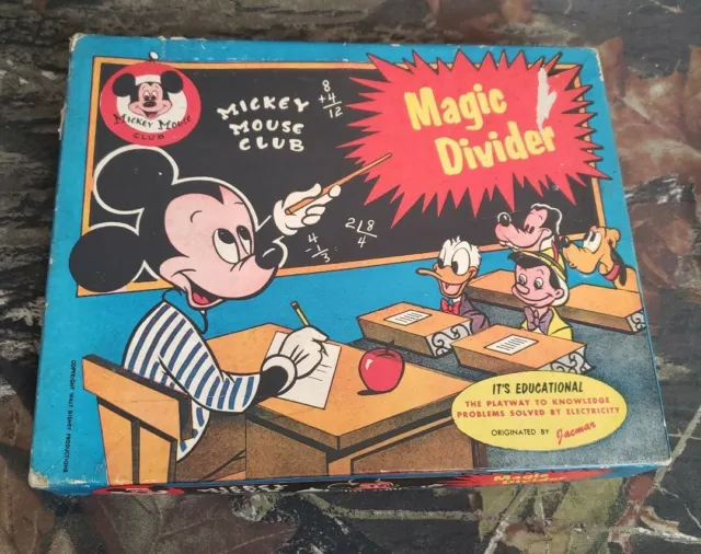 Vtg Rare Jacmar Mickey Mouse Club Magic Divider Board Game #423 Walt Disney CZ