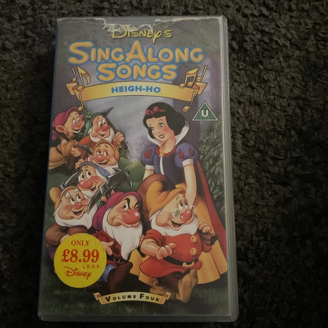 SING ALONG SONGS Heigh Ho VHS Video Tape Cassette Vintage Walt Disney sing-along-songs-heigh-ho-vhs-video-tape-cassette-vintage-walt-disney