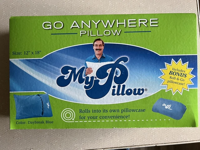 My Pillow Go Anywhere Pillow Includes Bonus Roll & Go Pillowcase 12" x 18" daybr