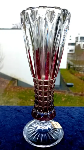 Kristall Vase - ANNAHÜTTE- Bleikristall - edel und schwer - Höhe  = 20 cm