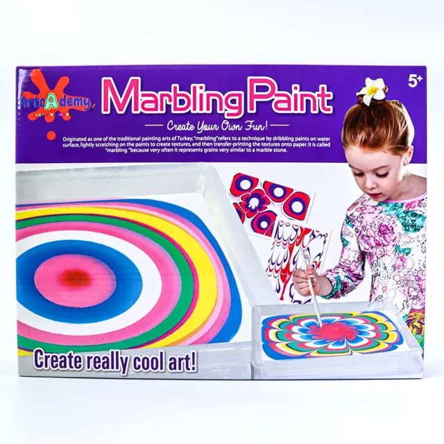 WATER MARBLING PAINT Art Kit All Ages 6/12 Colors N Hot ew B4A6 $12.12 -  PicClick AU