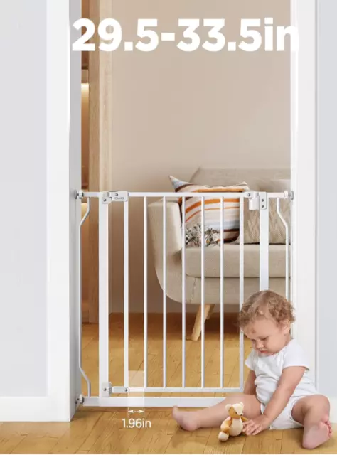 Ciays  Safety Gate 29.5”to  33.5” Wide, 30" Height Extra Wide Dog/Baby Gate