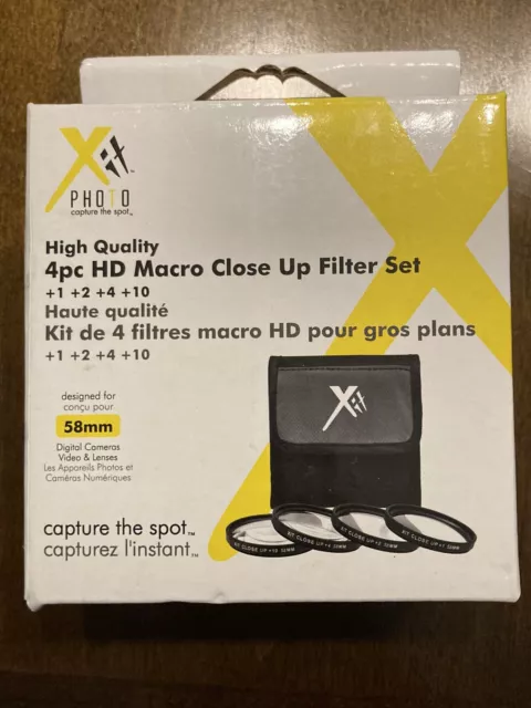 Xit 4Pc Hd Macro Close Up Filter Set +1 +2 +4 +10