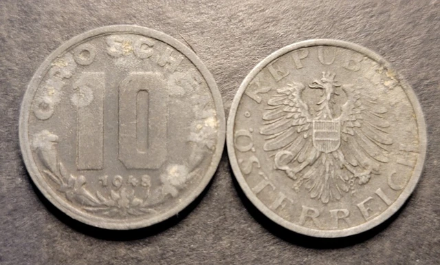 Austrian 10 Groschen 1948 Coin