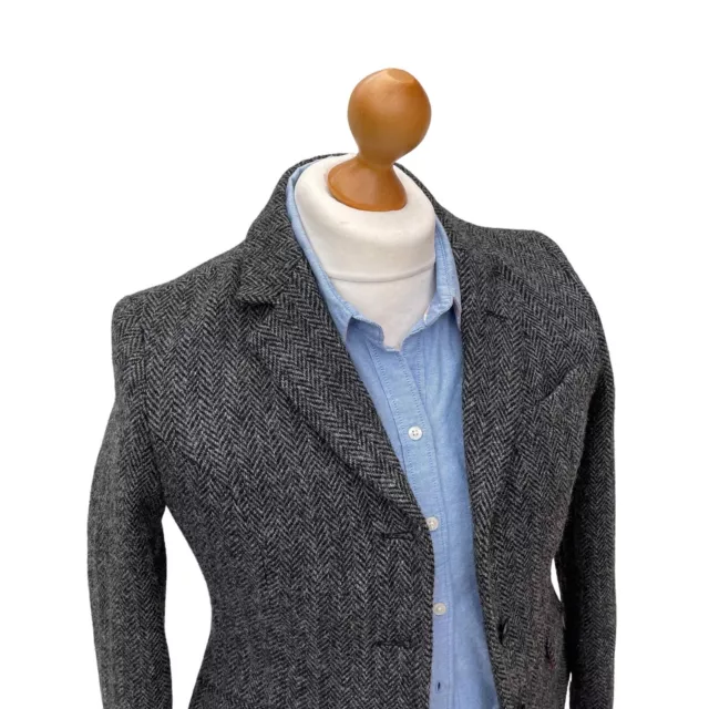 Harris Tweed Ladies Tailored Jacket Blazer Size 10 Herringbone Country Riding