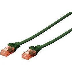 5x Patchkabel DIGITUS RJ45 U/UTP Cat6 5.00m grün Hebelschutz