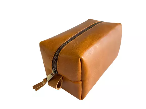 Buffalo Leather Pouch Shaving Dopp Kit Toiletry Bag Organizer Cosmetic Washbag