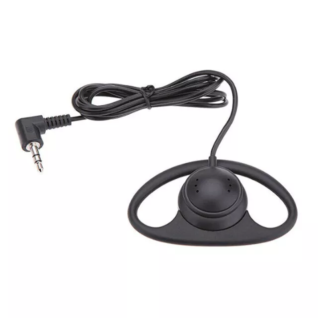 Mono 3.5mm Listen Only Earpiece, Soft Rubber D Shape Earhook