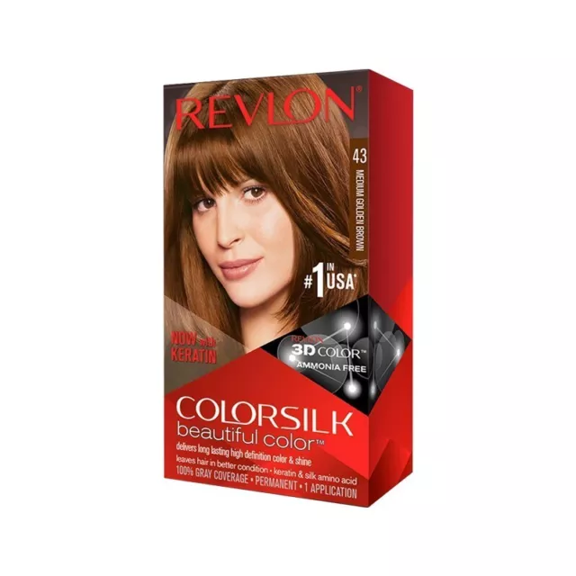 REVLON Colorsilk Beautiful Color - Hair Dye N.43 Medium Golden Brown