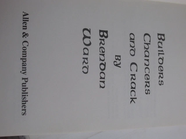 Builders, Chancers And Crack By Brendan Ward - 1985 Paperback 3