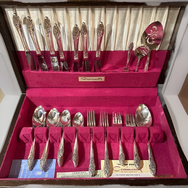 1950S SILVER PLATED silverware set Deluxe by Home Decorators 70 piece set 20.00 PicClick