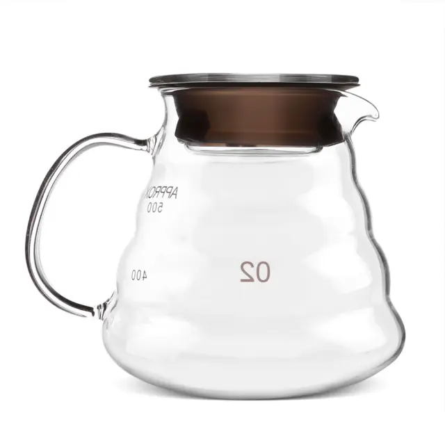 500ml Glass Teapot Coffee Kettle Tea Drip Pot Thickened Heat Resist Water Pot