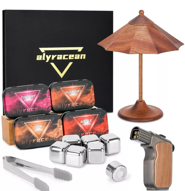 Cocktail Smoker Kit with Torch, Old Fashioned Drink Smoker Infuser Kit - Bourbon