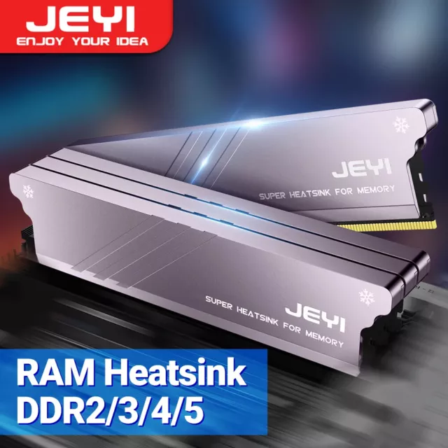 JEYI Memory RAM Heatsink With Thermal Pads, for PC DIY DDR2 DDR3 DDR4 DDR5