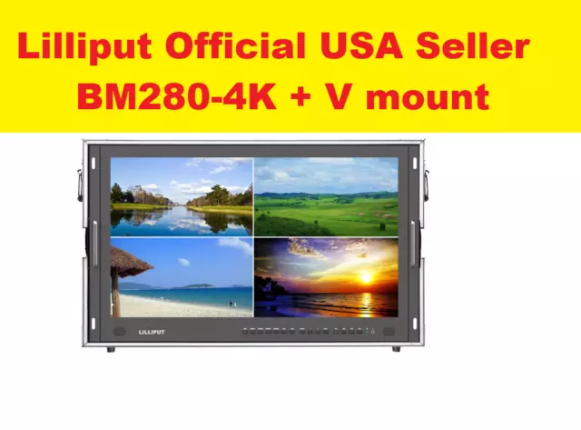 LILLIPUT BM280-4K Broadcast Ultra-Hd Moniteur Avec /Sdi / HDMI/DVI/VGA /