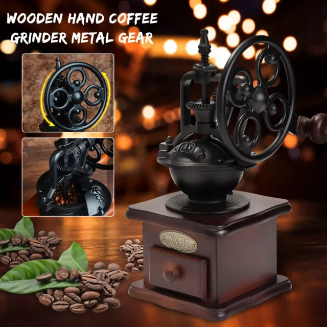 Wooden hand online coffee grinder