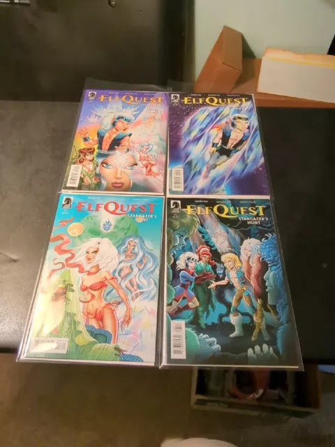 ElfQuest Stargazer's Hunt run lot #1-4 (Dark Horse) Wendy & R Pini, Sonny Strait