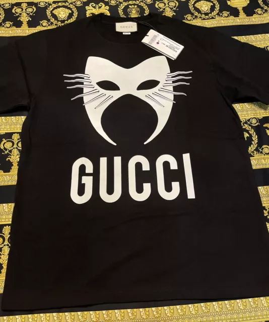 Nwt 100% Authentique Gucci Masque T Shirt Surdimensionné Fit Mrsp Taille M À Box