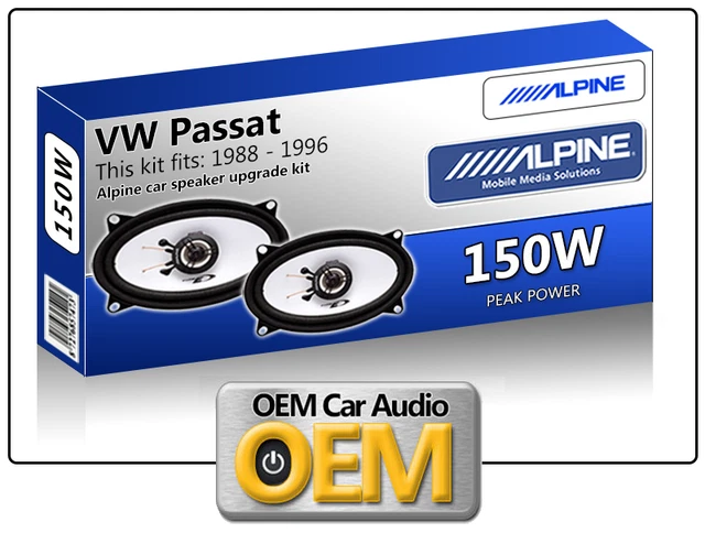 Kit 4 Haut-parleurs Ovales Alpine SXE-4625S Pour Nissan Terrano 2 - 4x6", 80W RMS - Neuf