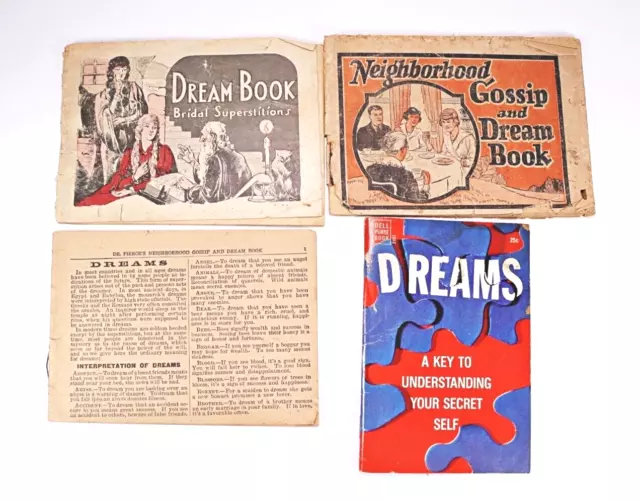 Vintage Dream Books, 3 - 1920s Dr. Pierce / 1 - 1960s Dell Purse Book