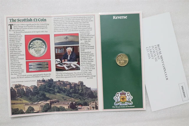 UK GB Royal Mint 1984 SCOTTISH ONE POUND Pack B47 #4BX13