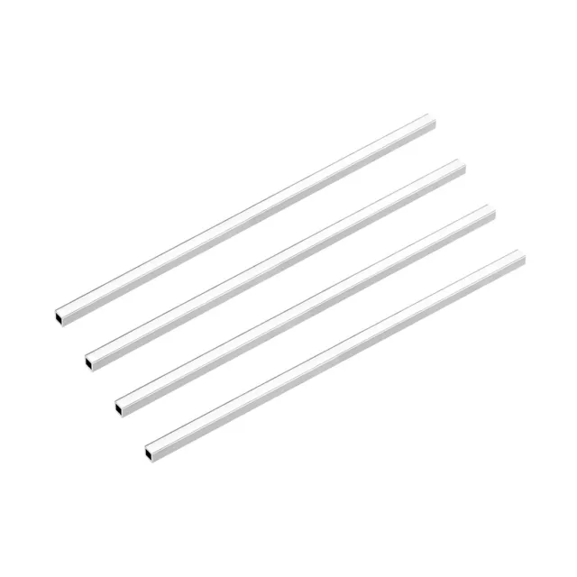 6063 Aluminium Tube Carré Tube 6mmx6mmx1mm Mur 200mm Sans Soudure Tuyau 4Pcs