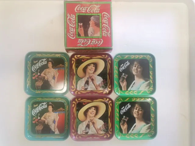 Coca-Cola set 6 sottobicchieri Liberty nuovi con scatola