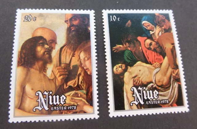 Niue 1978 Easter paintings Vatican Galleries SG241/2 MNH UM unmounted mint