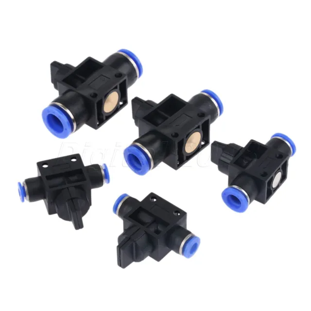 NEW Pneumatic Ball Valve Manual Shut-Off Push In Fitting for Air Water Hose Tube