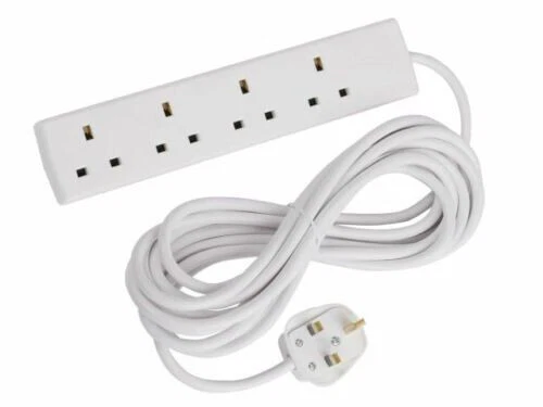 Cavo di estensione 4 vie 13A 5 m di SMJ Electricals B4W5MP presa 4 marce 5 metri 240 V