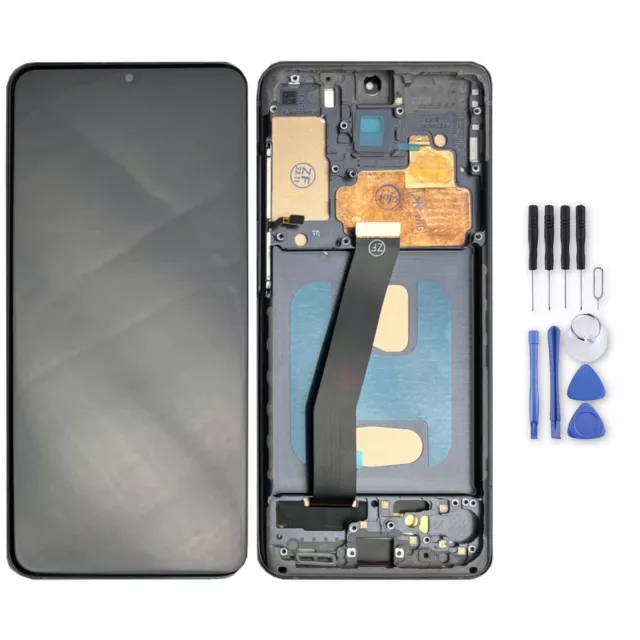 Für Samsung Galaxy S20 Display Full TFT LCD mit Rahmen Ersatzteil Schwarz