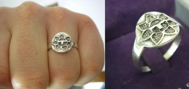Bague En Argent Massif 925 – Design Moderne – Taille 57-58 – Occasion Très Bon état
