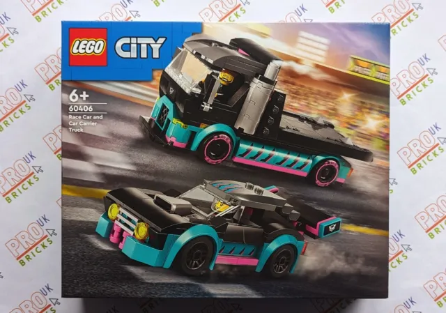 LEGO 60406 City Race Car and Car Carrier Truck - Brand new sealed - Free P&P