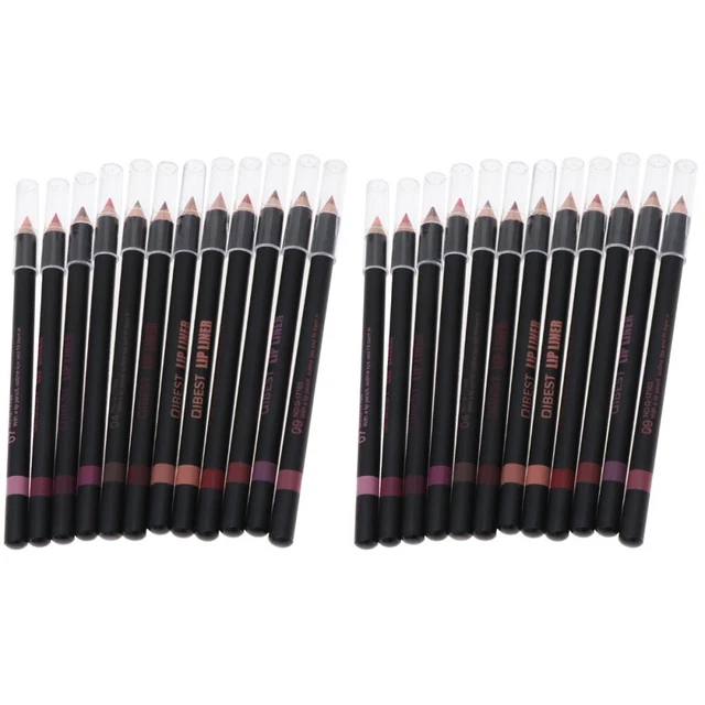 24 pz set fodere labbra ad alta pigmentazione matita trucco fodere labbra